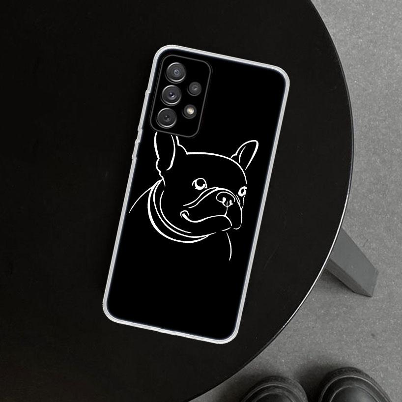 French Bulldog Black White Phone Case for Samsung Galaxy A17 A16 A26 A36 A56 A57 A37 A15 A25 A35 A55 A14 A24 A34 A54 A13 A23 A33
