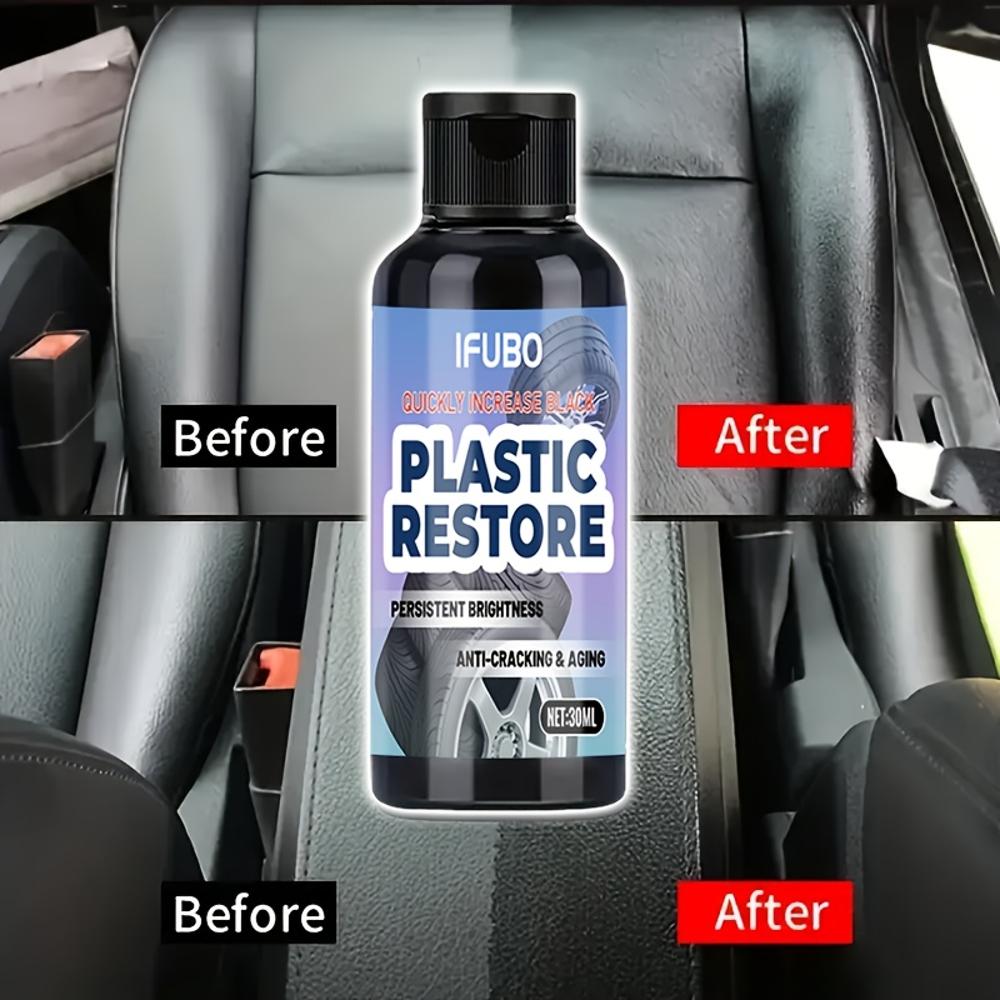 Plastic Restorer Car Interior Decorative Maintenance Polish, Tire Long-Lasting Film Wax, Black Car Yellowing Removal Nanocrystal