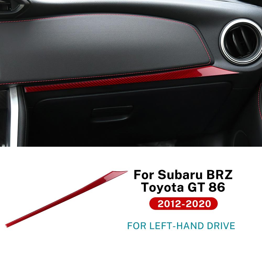 Real Soft Carbon Fiber For Subaru BRZ Toyota GT86 2012-2016 2017 2018 2019 2020 LHD RHD Car Co-pilot Console Dashboard Strip