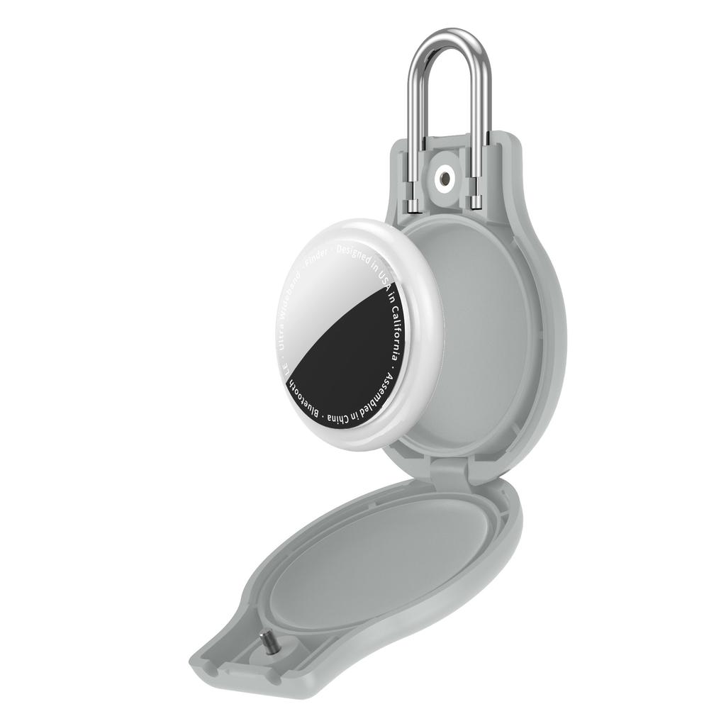 CP69 For Apple AirTag Anti-lost Tracker Waterproof Case Shockproof Metal Cover with Safety Lock