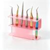 Acrylic Eyelash Tweezers Storage Holder Stand 6 Holes Convenient Tweezers Stand Shelf Hold Lash Extension Women Makeup Tools