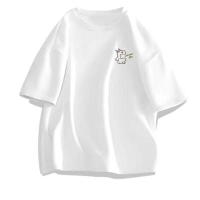 2026 Trendiges lockeres weißes Sommer-Kurzarm-T-Shirt für Paare