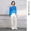 ELLASSAY Women's Summer Hollow-Out Knit Pullover