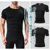 [Rakityo] Men's Rash Guard, Short Sleeve, Amphibious T-Shirt, Swim Shirt,