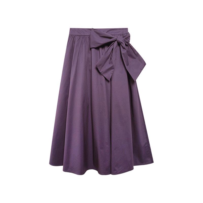2025 Early Spring French Bow A-Line Skirt C3626: Gentle, Elegant, Large-Swing Design