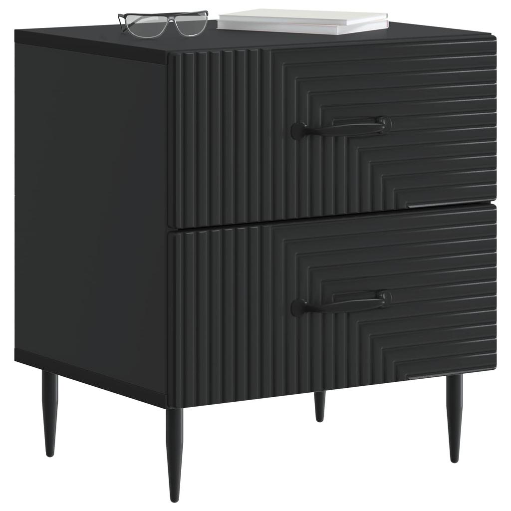 Nightstand Black 43 x 34.5 x 47.5 cm Particleboard