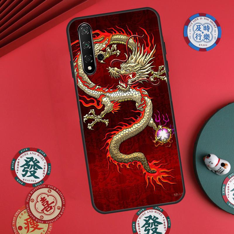 Fashion Chinese Dragon For Huawei Nova 12s 12i 7i 8i 11i Y73 Y70 Y90 Y60 Y72 Y61 Y91 9 10 SE P30 Pro P40 Lite Case