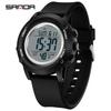 Sanda Wasserdichte Leuchtende Sport-Armbanduhr für Herren - Einfache Multifunktionale Elektronische Uhr