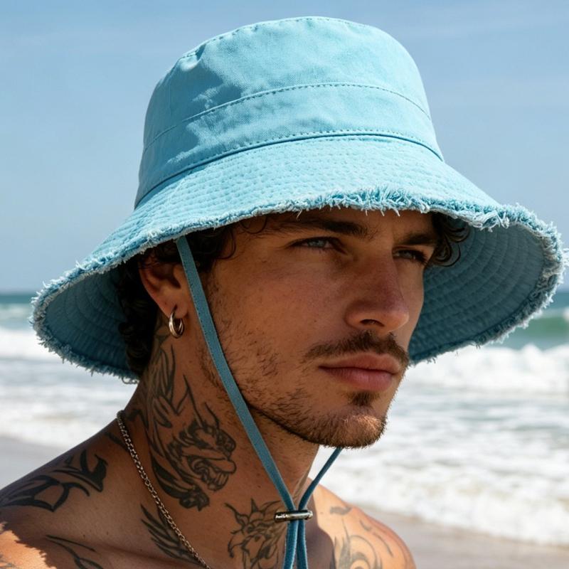 1 pezzo Cappello a secchiello a tesa larga tinta unita per donne uomini, Cappello da sole per esterni primavera estate, Berretto casual da viaggio