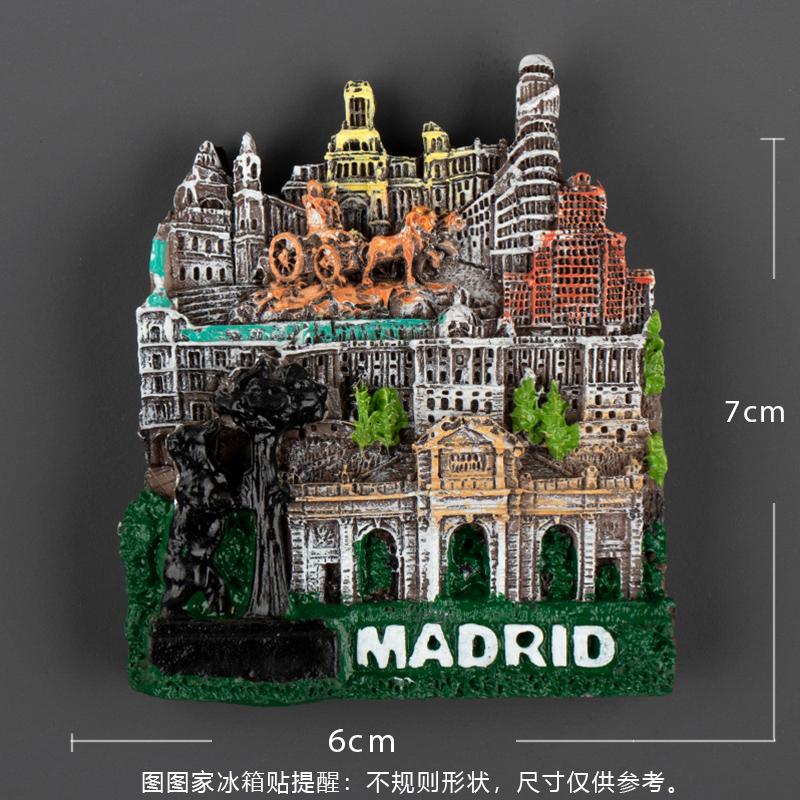 Spanish Fridge Magnet Refrigerator Sticker Madrid Barcelona Matador Model Resin Stereo Refrigerator Sticker Span Refrigerator St