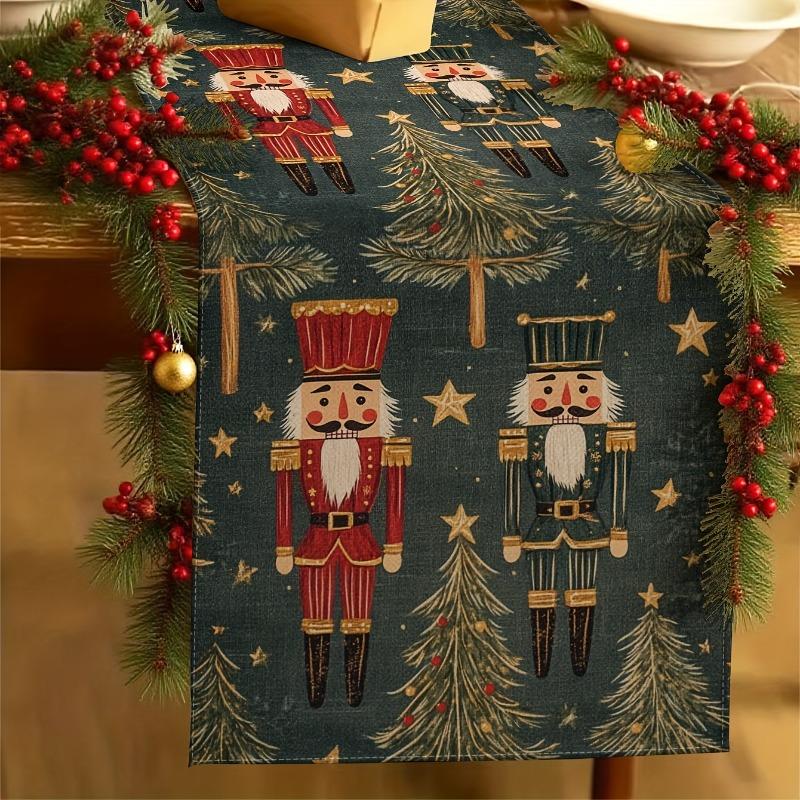 Christmas Table Runner Christmas Party Decor Rectangular Tablecloth for Festival Catering Decoration