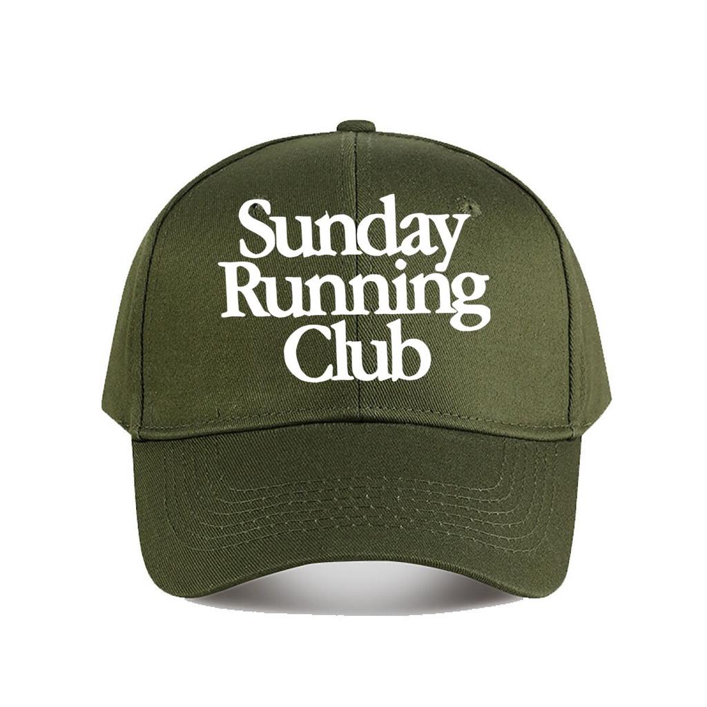 Sunday Running Club Text Baseball Cap Fashion Outdoor Sports Sunhat Unisex Snapback Cap WoUnisexs