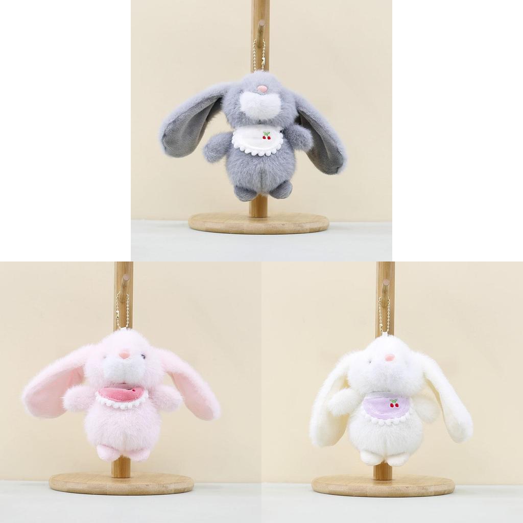 Adorable Plush Rabbit Pendant With Soft Pp Cotton Filling For Cute Bag Decoration