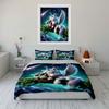 3Pcs Dreamy Unicorn And Owl Cuddling Duvet Cover Set With 3D Printing Design Soft Polyester Bedding Set All-Season Comfort