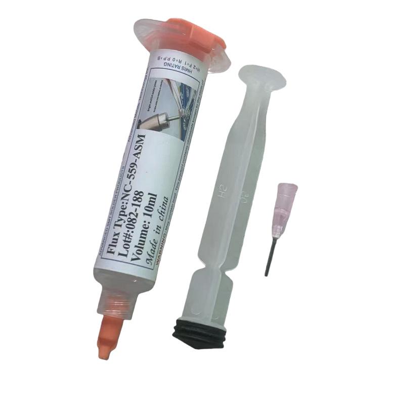 Premium NC-559-ASM 10cc BGA Solder Paste No-Clean Syringe with Plunger Needle