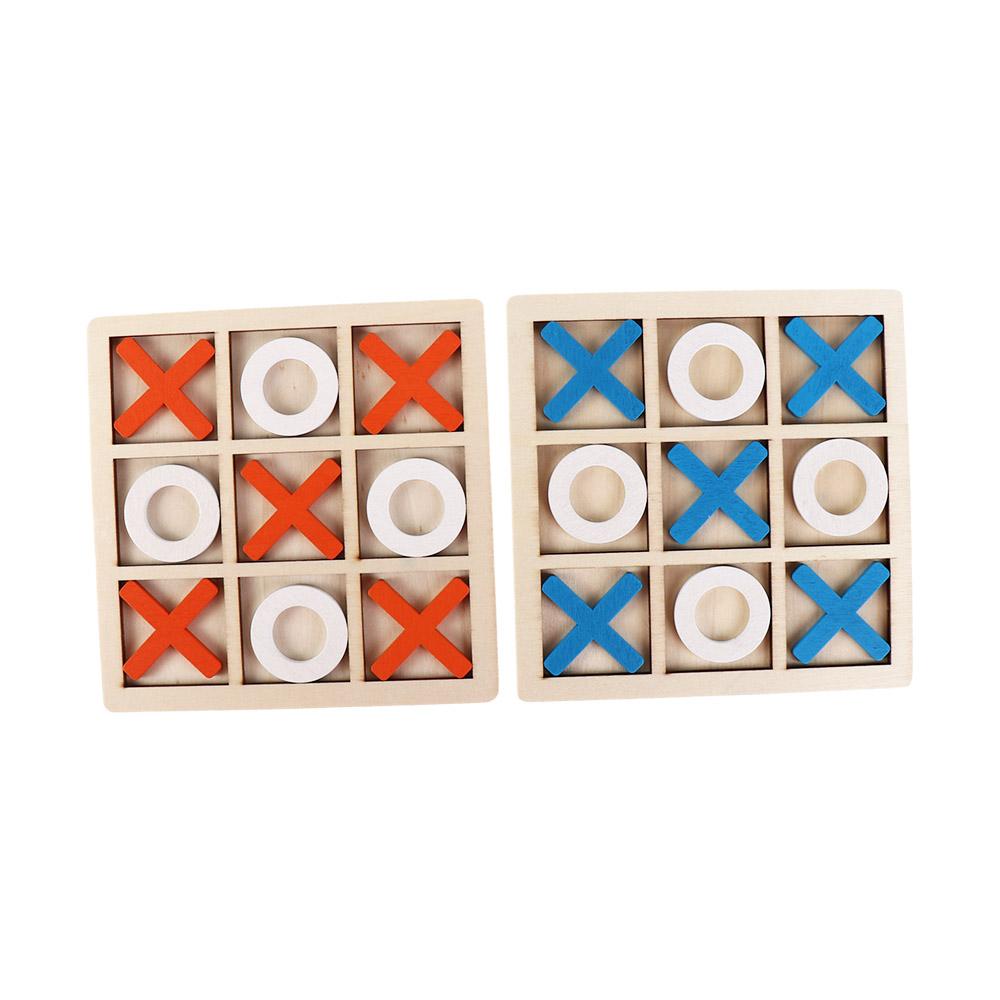 

Интеллектуальные игрушки Игра для мозга Монтессори Деревянная игрушка XO Шахматная игра Крестики-нолики Головоломка Настольная игра