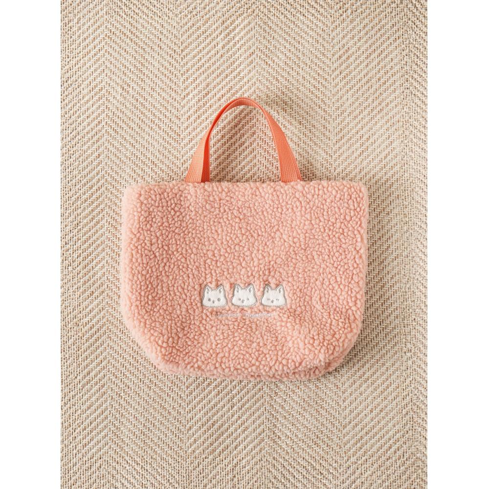 Daiso Winter Together Poggle Tote Bag Pink