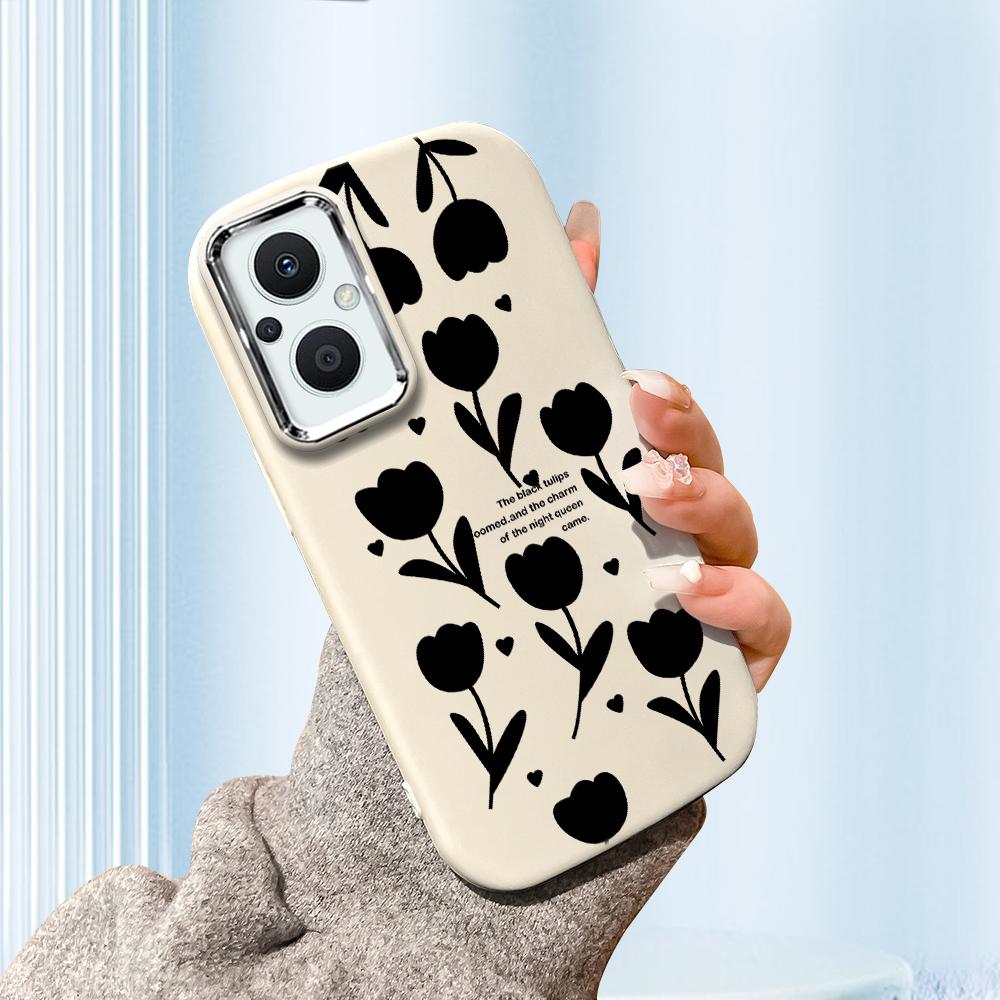 

Для Vivo V23 V25 V27 V29 V30 Y27S Y28 Y33S Y36 Infinix Hot30I Hot40 Tecno Spark20 Мультяшный Черный Кот Серебристый Край Мягкий Жидкий Силиконовый Защитный Чехол Vivo Y15A белый