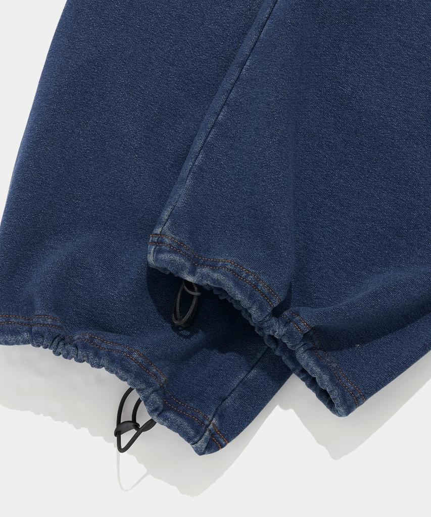 COLUMBIA UNIVERSITY Cat Washed Loose-Fit Denim Terry Sweatpants_Midnight Jean