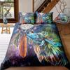 Wolf Dreamcatcher Duvet Cover Set Full Size Indian Dreamcatcher Animal 3D Bedding Set Exotic Style Bohemia Comforter/Quilt Cover