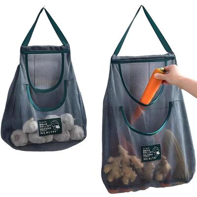 Borsa portaoggetti portatile in rete di PVC Borsa riutilizzabile per frutta e verdura Accessori da cucina Borsa lavabile