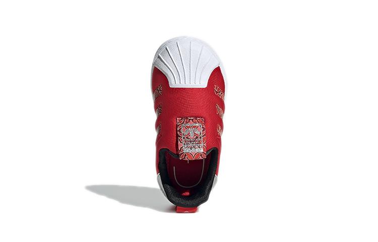 adidas Originals SUPERSTAR 360 Confortables Résistantes à l'abrasion Basse Tige Chaussures de Skateboard Rouge Blanc Bébé et Jeune Enfant GX6338