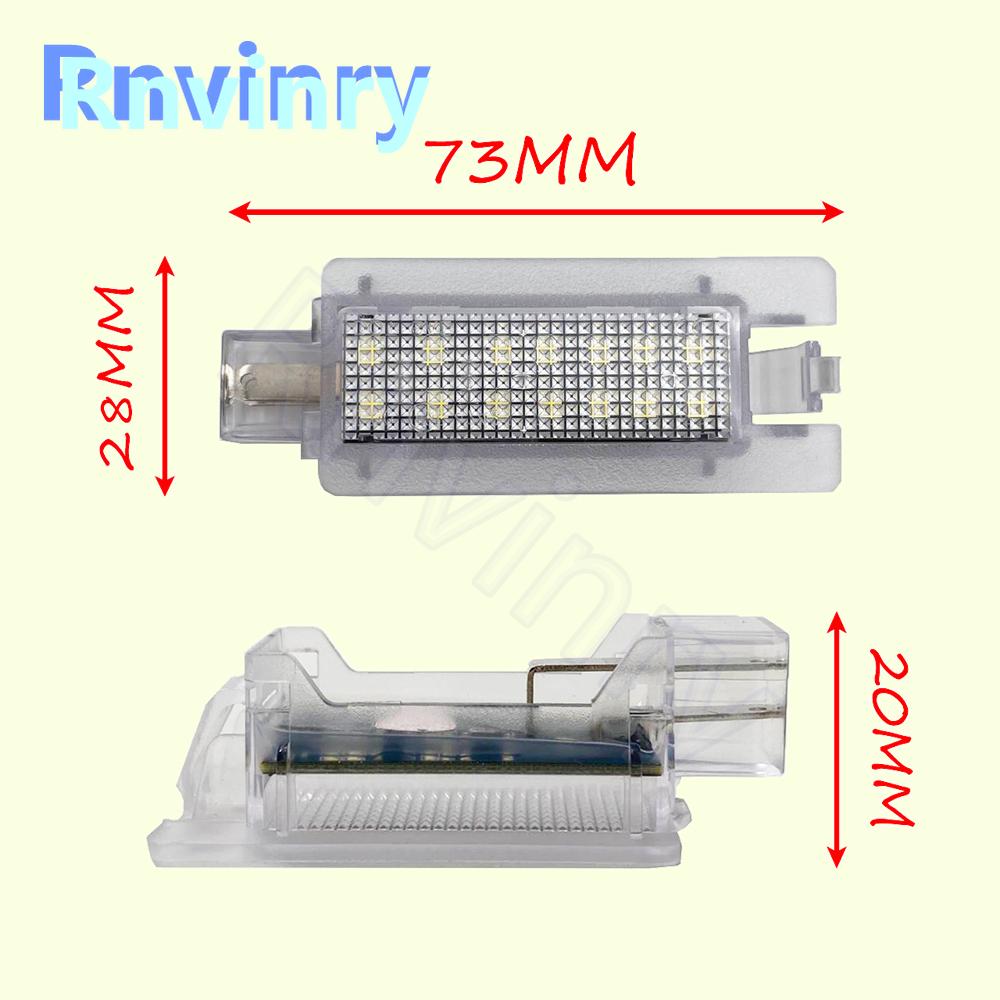 1Pair For Renault Megane I 1996-2003 Megane Scenic 1997-1999 Scenic I 1999-2003 White LED License Plate Light