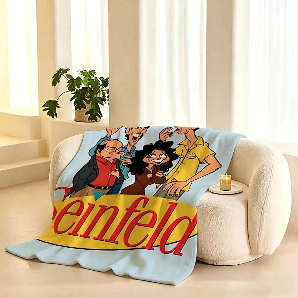 Movie S-Seinfeld Throw Lightweight 240g Flannel Blanket Soft Skin-friendly for Summer Cooling