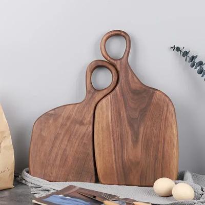 Schwarzes Walnussholz Massivholz Schneidebretter Holztablett Pizzabrett Schneidebrett Küche Backutensilien Brot Obst Klebebrett