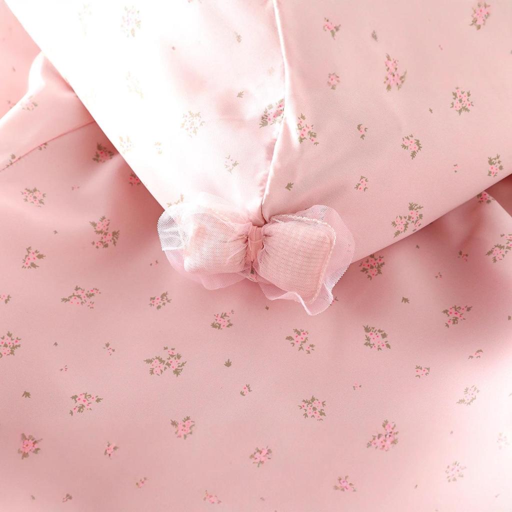 Girls' Korean Style Autumn Floral Cartoon Hooded Coat 2025