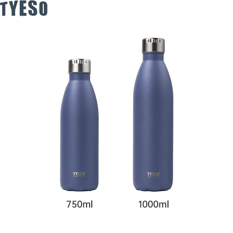 

Tyeso 750/1000 мл Бутылка для колы из нержавеющей стали Спортивный чайник Сохраняет холод Термокружки Вакуумная дорожная термокружка Кружка Велосипедная бутылка 750ML синий