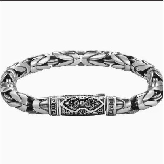 Men's Vintage Woven Plated Knot Bracelet, 20cm Length for Casual Everyday Wear
