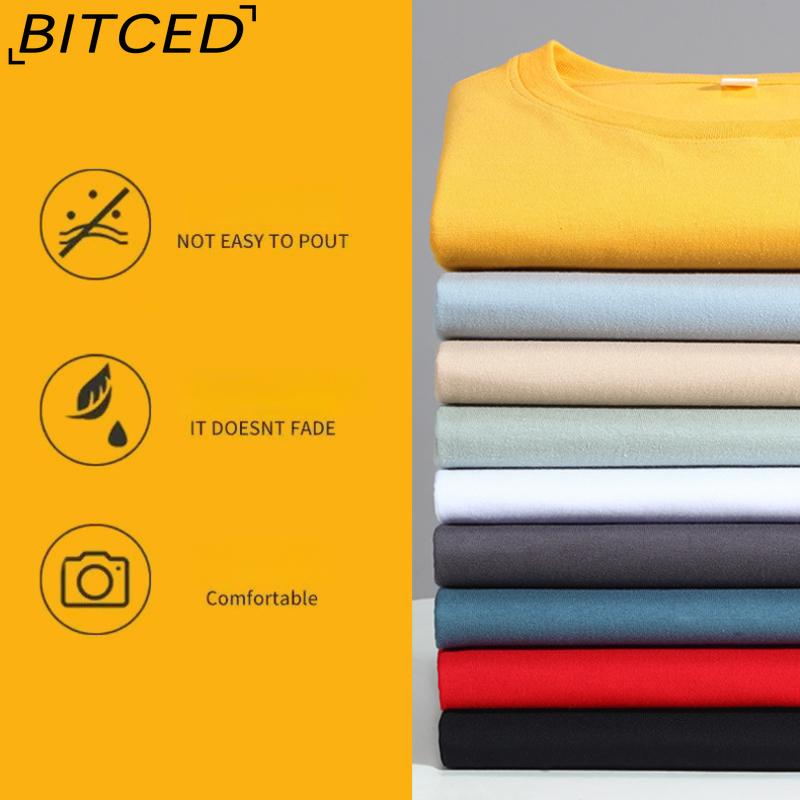 BITCED Хлопковая футболка с коротким рукавом, мужская модная свободная рубашка с половиной рукава, сострадательная рубашка с принтом