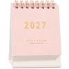 Calendario de Escritorio Minimalista Morandi Color Sólido 2026 – Adorno Memo de Escritorio