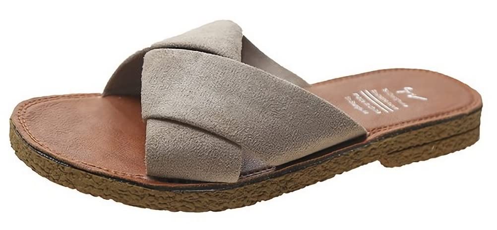 

Aspersio Flat Cute and Stylish with a Cross Comfortable for Comfortable Suede Low Comfortable for Outdoor Wide Comfortable Comfortable for the Beach