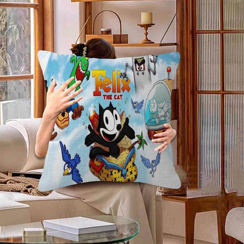 Cute F-Felix The Cat Pillow Anime Pillow Sofa Bed Head Pillow Cover Cushion Cover 45x45 Cm Fashion
