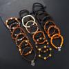 20pcs Vintage Bohemian Wooden Beaded Bracelets For Women Men Butterfly Cross Beads Fashionable Stacking Bracelet Gift