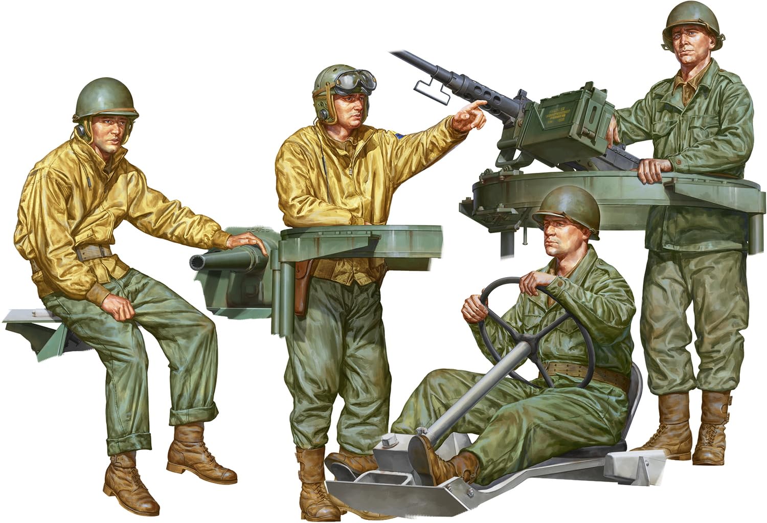 

Jason Studio Американский броневик M8 Greyhound набор из 4 смоляных наборов CJ16009 1/16
