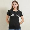 Summer T-Shirt for Women Harajuku Punk Cotton Skull Skeleton Hand Printed Casual Loose Female T Shirt Tops Tees