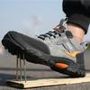 Men Safety Shoes Work Steel Toe Shoes Anti-Smash Anti-Puncture Men Boots Indestructible Shoe Comfortable Wear-Resistant Sneakers