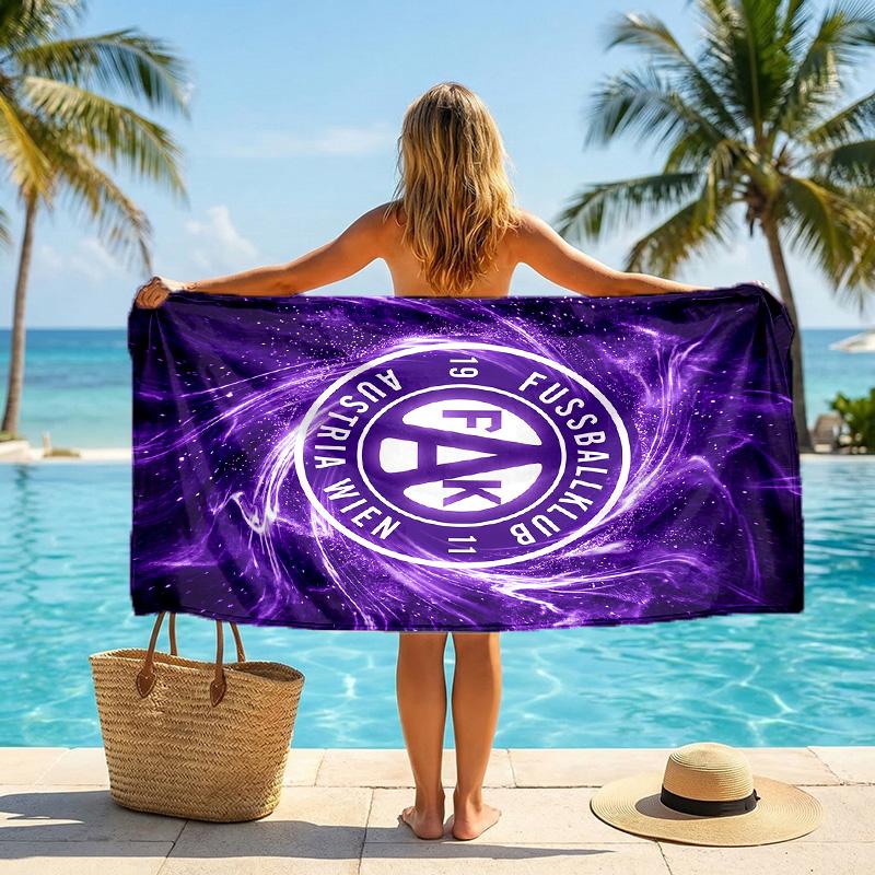 Austria Wien FC stampa Asciugamano da Spiaggia Quick Dry Microfibra Assorbente Portatile da Viaggio Asciugamano da Nuoto