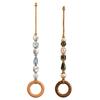 Decorative Beaded Towel Hanger with Wooden Ring - Rustic Wood Bead Hanging Holder Hand Towel Holder