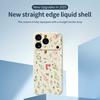 For iPhone 17 Pro Max Case Small Flower Leaves Pattern Printing Straight Edge TPU Phone Back Cover