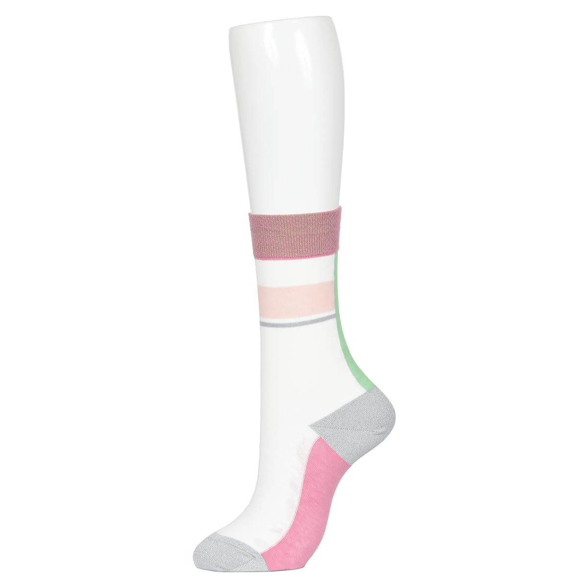 

Fukusuke Socks by Slightly Wide Glitter Toe and Crew Reinforced Toe and Made in 1 Black Women s FUKUMATSU, Thin, Heel, Heel, Length, Heel, Japan, чёрный