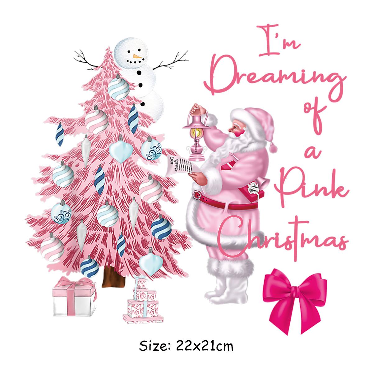 

Розовые наклейки для одежды Санта-Клауса, художественные ремесла, глажка, аксессуары «сделай сам», одежда, аппликация, термоклейкая наклейка, утюг на нашивке