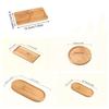 2Pcs/Wooden Tray Round Wooden Tray Japanese-Style Oval Beech Wood Small Wooden Plate Milk Snack Tray Presentation Tray