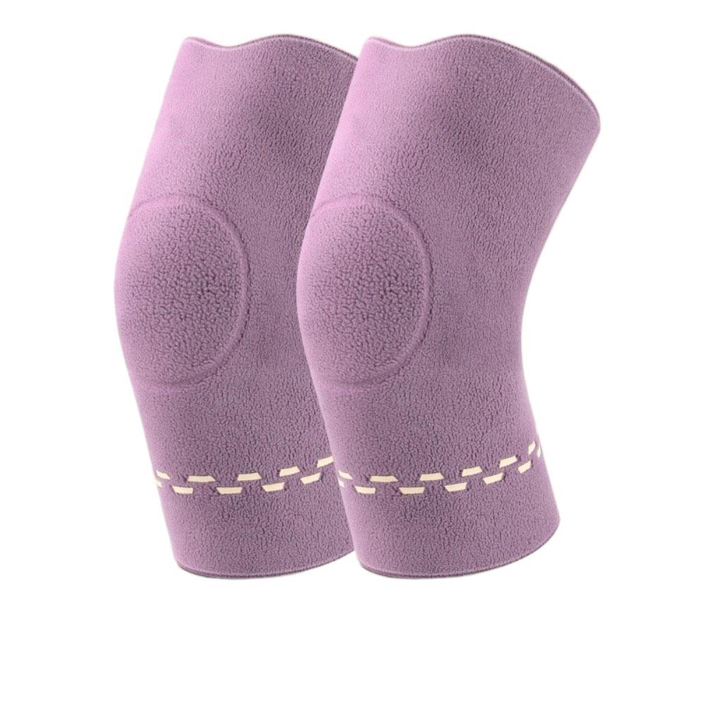 Double-Sided Fleece Warm Knee Pad Heat-Retaining Knee Protector Winter Knee Brace  Autumn M фиолетовый
