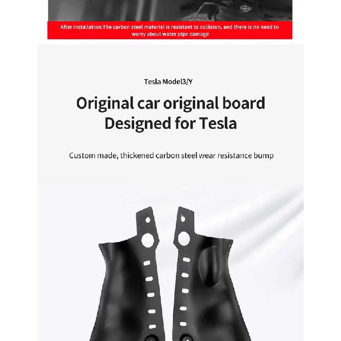 Car Chassis Coolant Pipe Guard Lower Guard Plate Chassis Protection Cooling Duct Cover For Tesla Model 3 Model Y Car Accessories