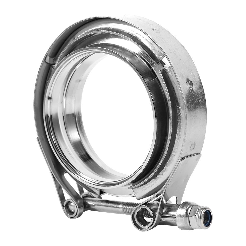 3  Inch Stainless Steel V Band Clamp with 2 Flange Kit Turbo Exhaust Down Pipe