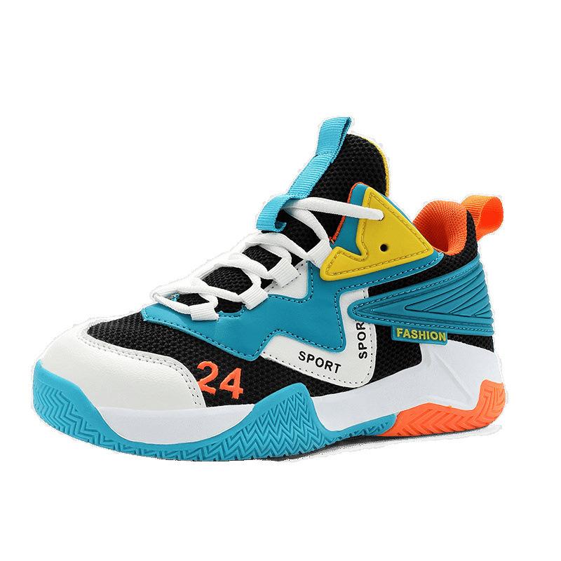 Boys' sports shoes New mesh breathable boys Middle and older children's training actual combat sneakers Casual children's basketball shoes